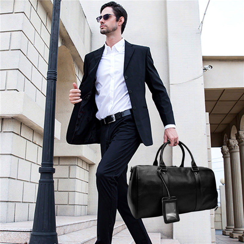 Men's Leather Gym & Travel Bag – 22-Inch