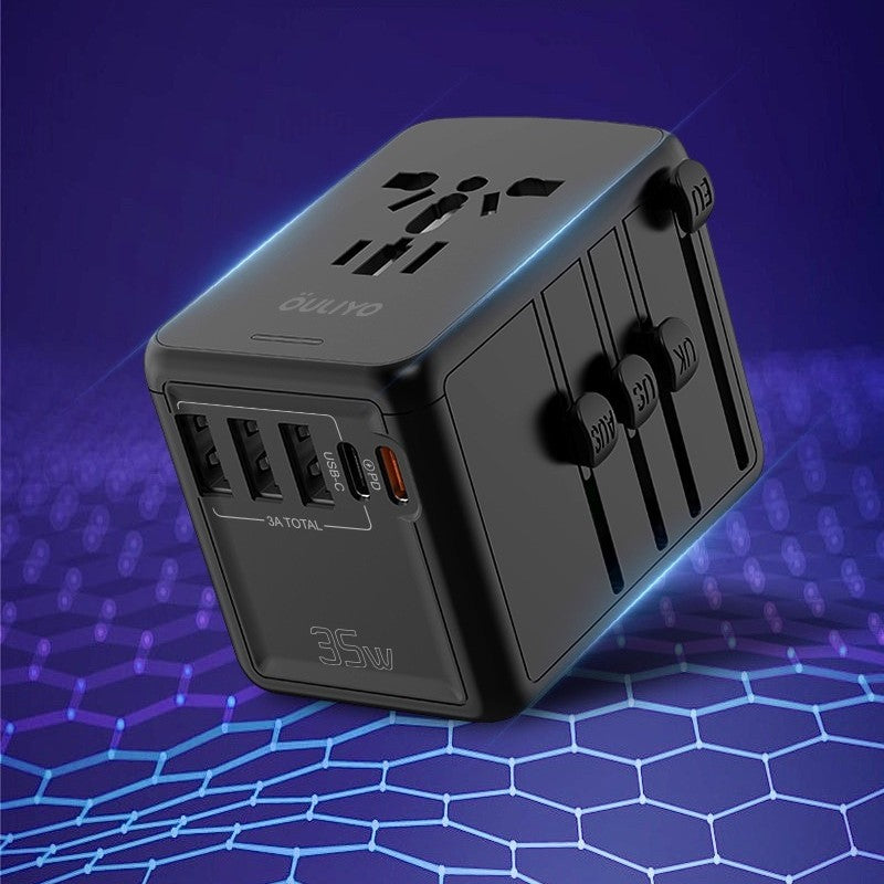 Universal Travel Plug Adapter – Dual USB-C Ports