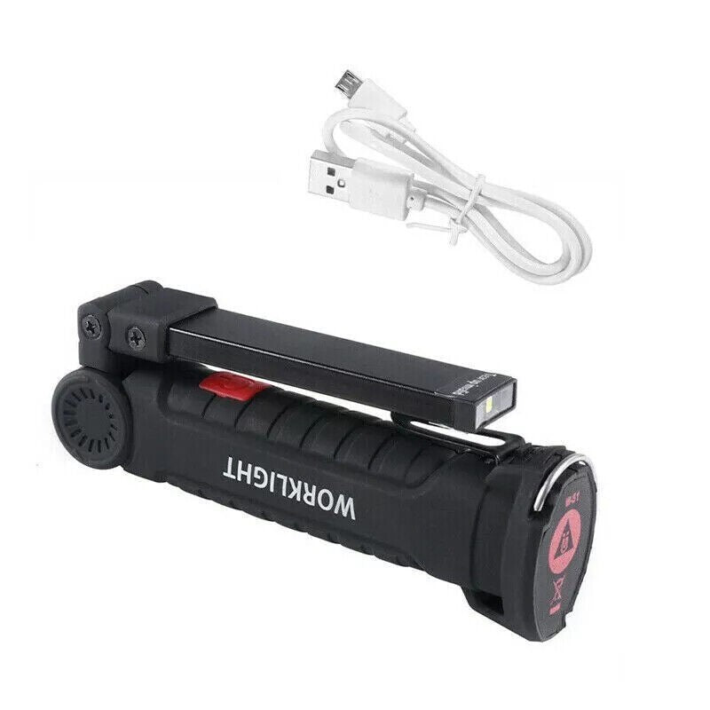 Folding COB LED work light with magnetic base