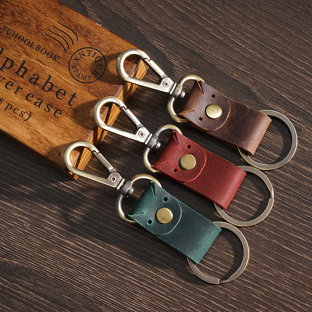 Cowhide Leather Car Key Ring – Six Colours